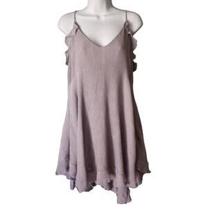 Little Lie Lavender Ruffles Crepe Dress